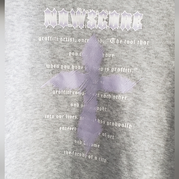 grey " Now score graffiti artist" hoodie size small - Picture 3 of 4